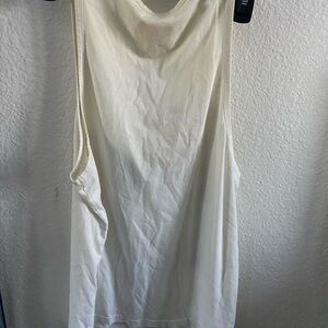 White Sleeveless Tank Top